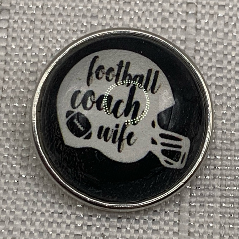 Football Coach Wife Snap Button Charm